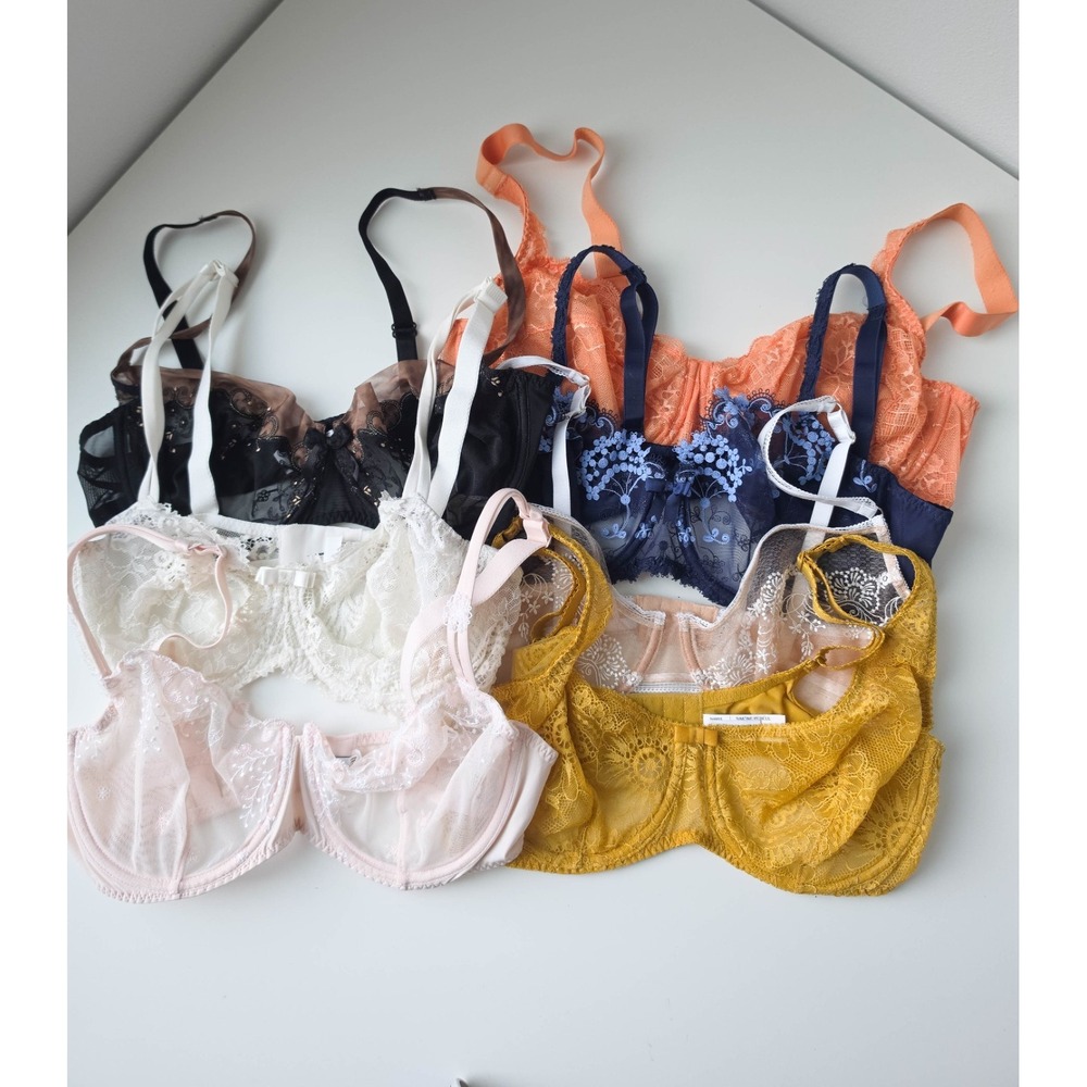 Lot of SIMONE PERELE/Elle Macpherson Bras Unlined Underwire Lace Size 36E (read)